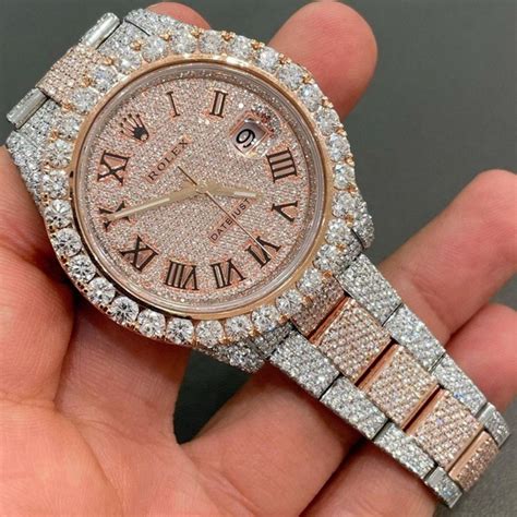 moissanite bust down replica watches|iced out moissanite watches.